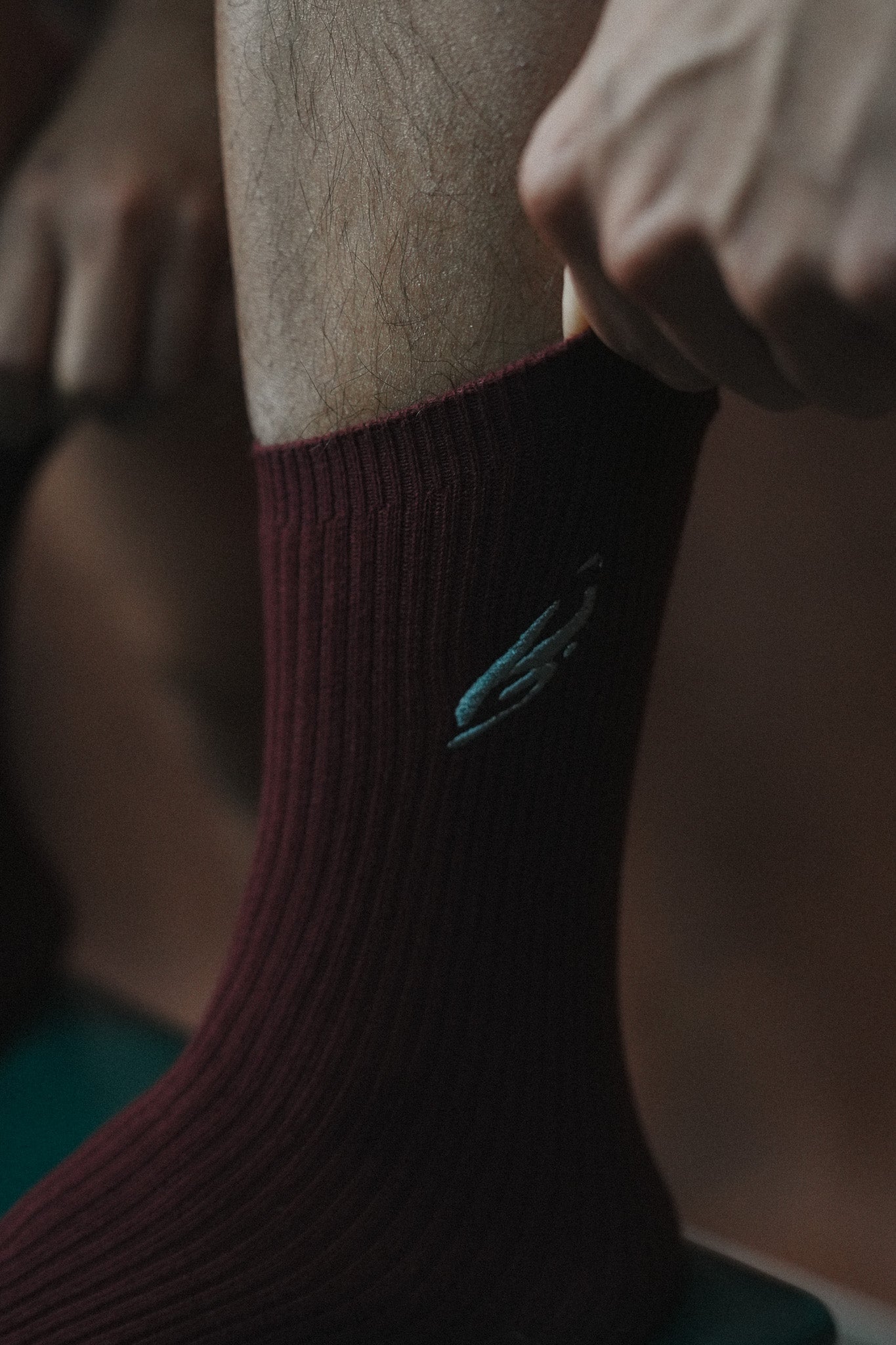 The Match Socks - Maroon at Night